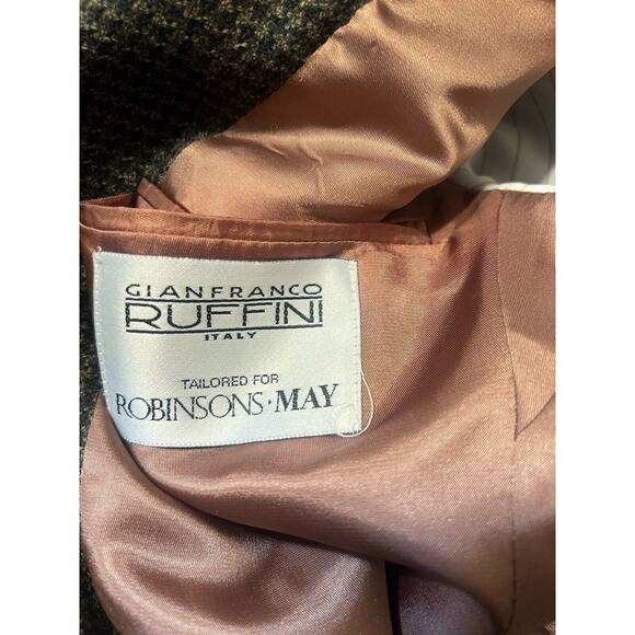 Vintage GianFranco Ruffini Men’s Houndstooth Blazer 100% Lambswool Size 38/Small - Picture 13 of 15